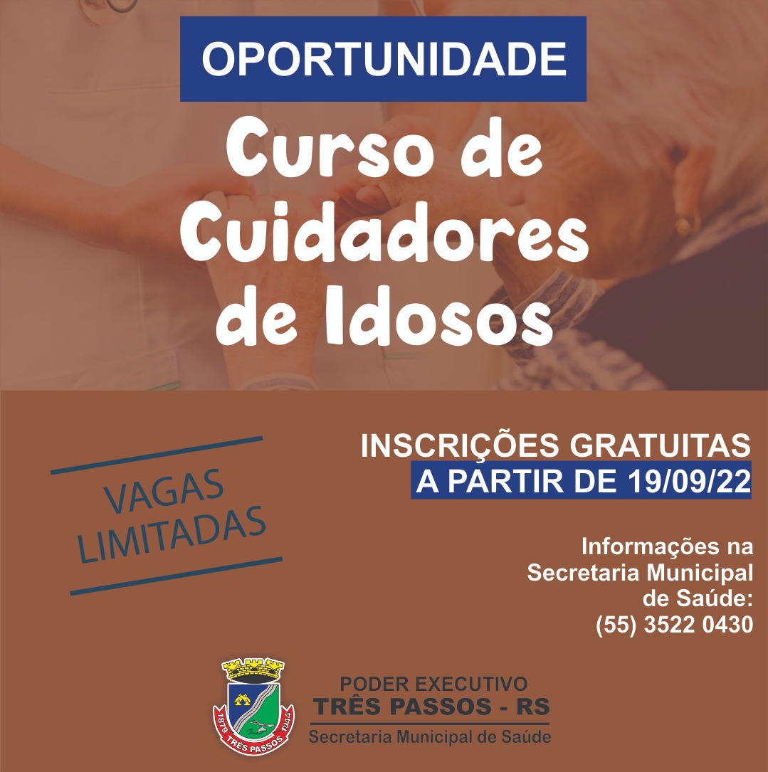 Secretaria Municipal de Saúde de Três Passos realiza Curso de Cuidadores de Idosos