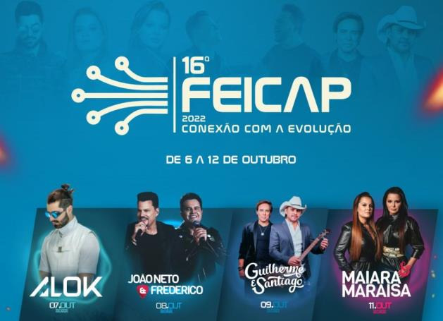 Confira a programação da 16ª FEICAP que inicia nesta quinta-feira 06/10/22